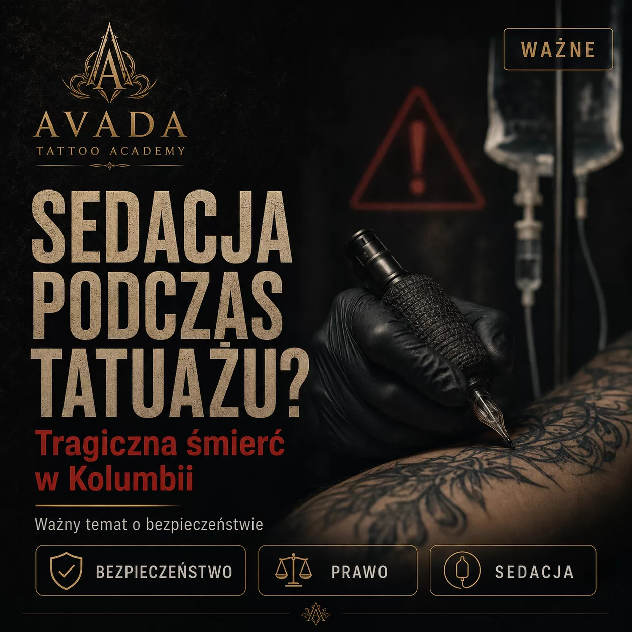 Śmierć podczas sesji tatuażu po sedacji. Tragiczny przypadek z Kolumbii.