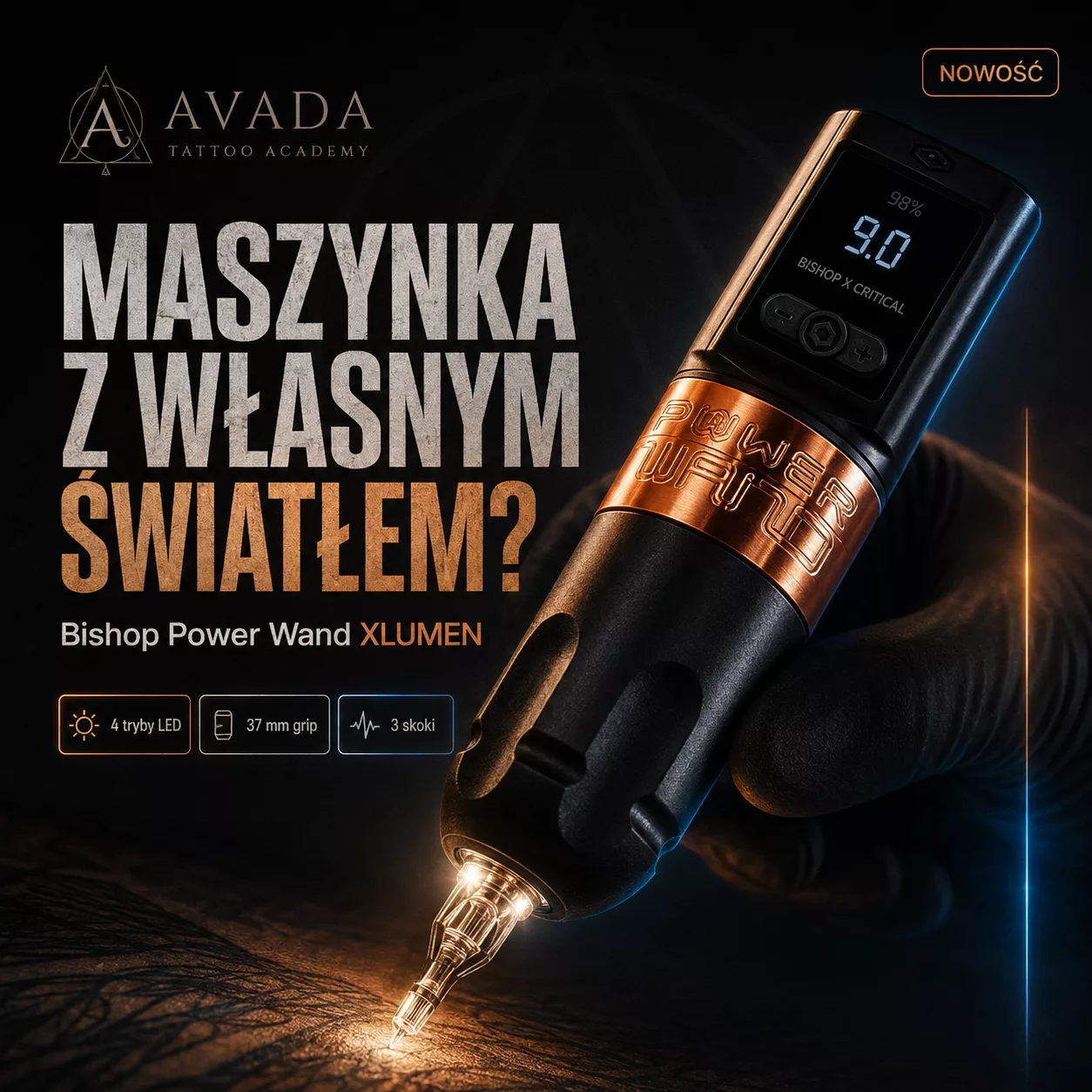 Maszynka z własnym światłem? Bishop prezentuje Power Wand XLUMEN